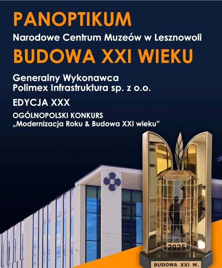 Plansza konkursowa PANOPTIKUM - Narodowe Centrum Muzeów w Lesznowoli, tytuł Budowa XXI wieku
